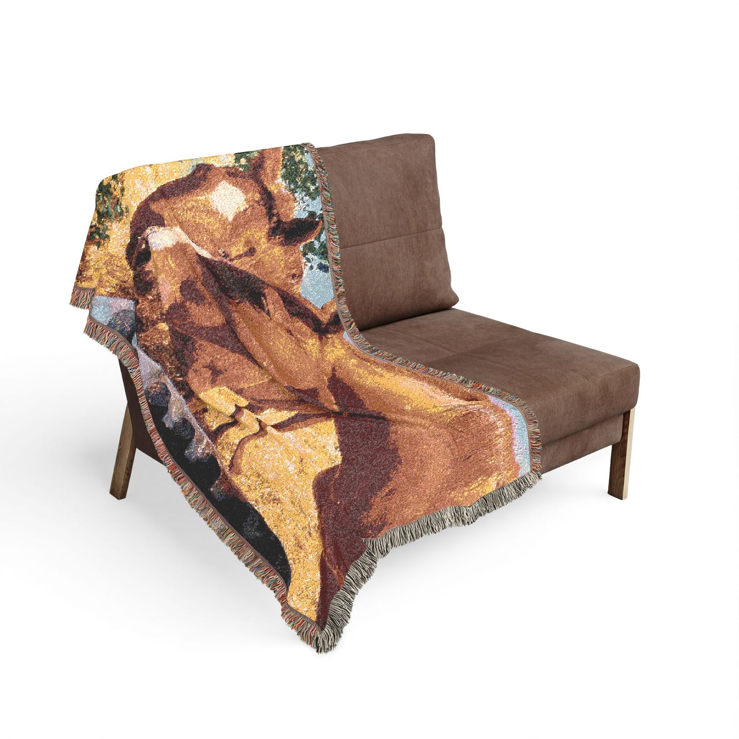Dad's Horses Woven Blanket